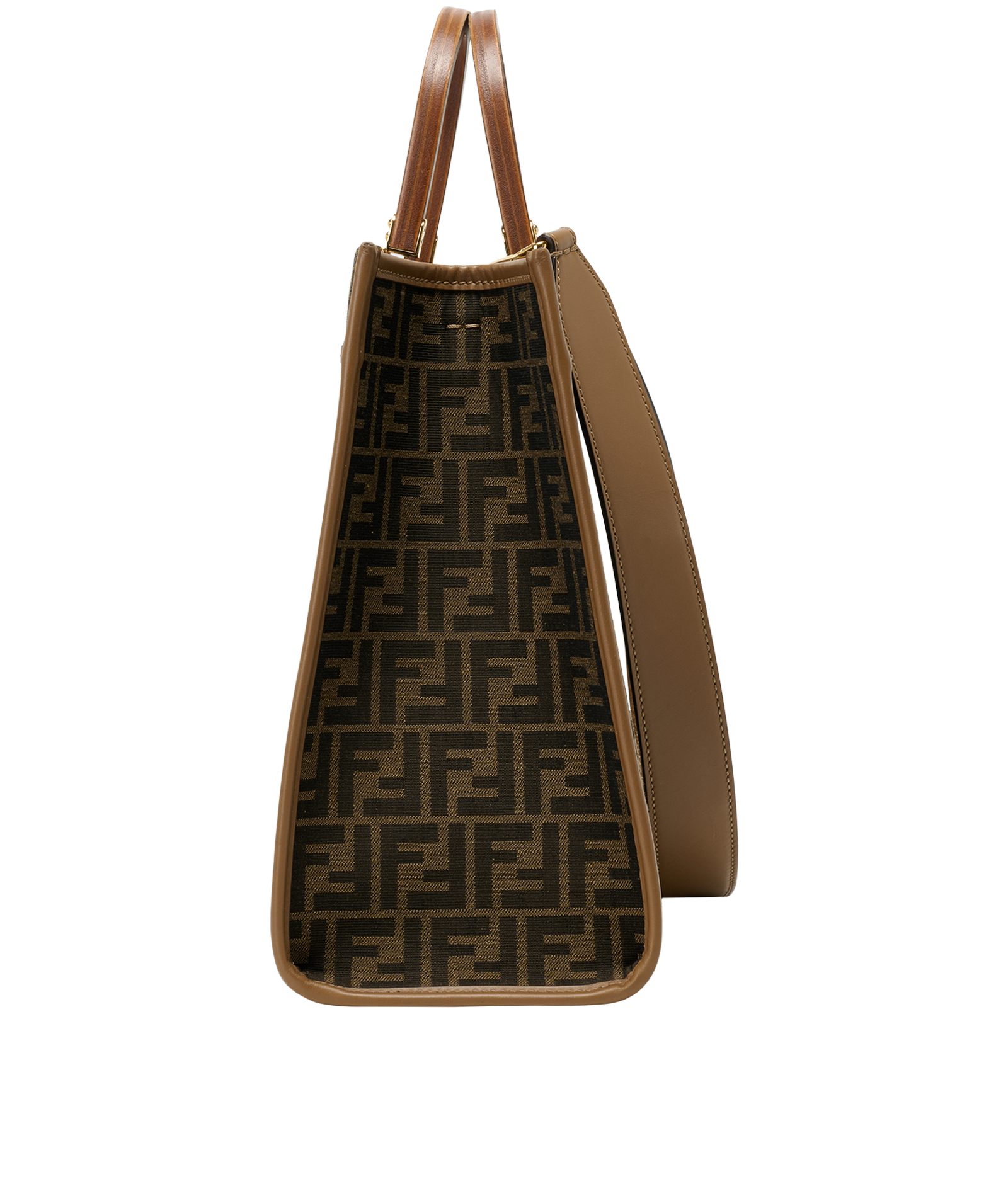 Medium Sunshine, &pound;1,400, Handbags, Brown, Canvas/Leather, Bottom view